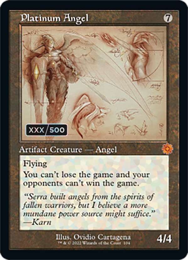 Platinum Angel (Retro Schematic) (Serial Numbered) [The Brothers' War Retro Artifacts] | Magic Magpie