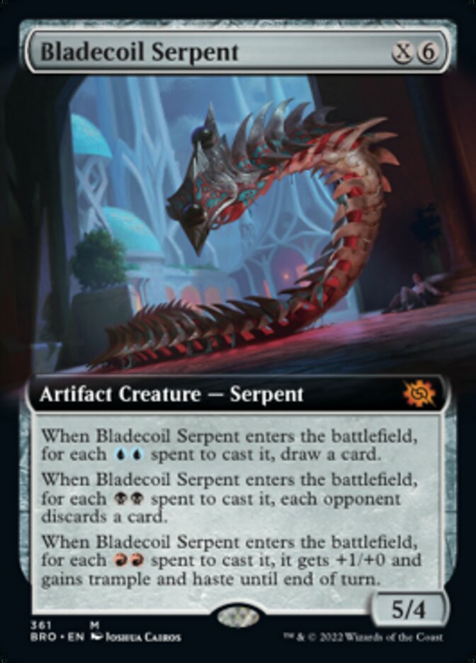 Bladecoil Serpent (Extended Art) [The Brothers' War] | Magic Magpie
