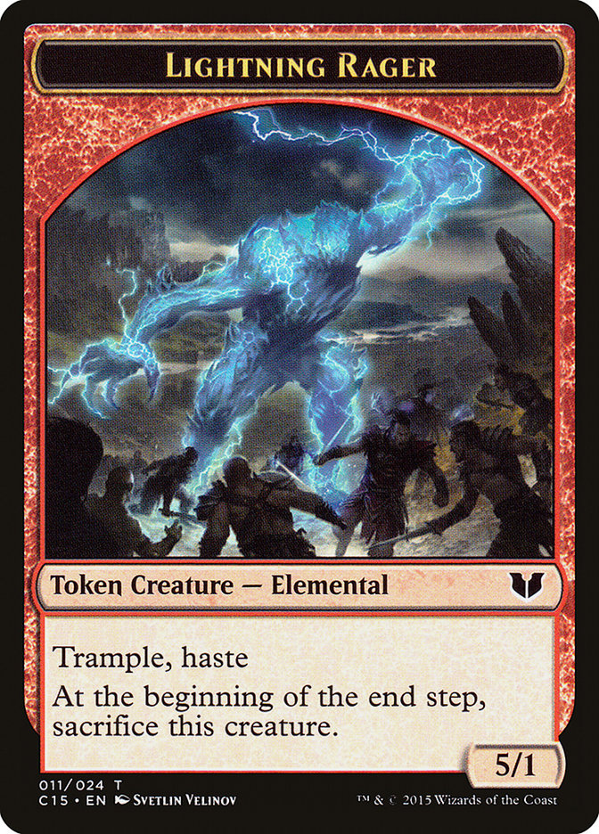 Lightning Rager // Lightning Rager Double-Sided Token [Commander 2015 Tokens] | Magic Magpie