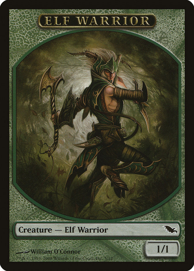 Elf Warrior (5/12) [Shadowmoor Tokens] | Magic Magpie