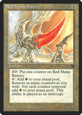 Red Mana Battery [Legends] | Magic Magpie