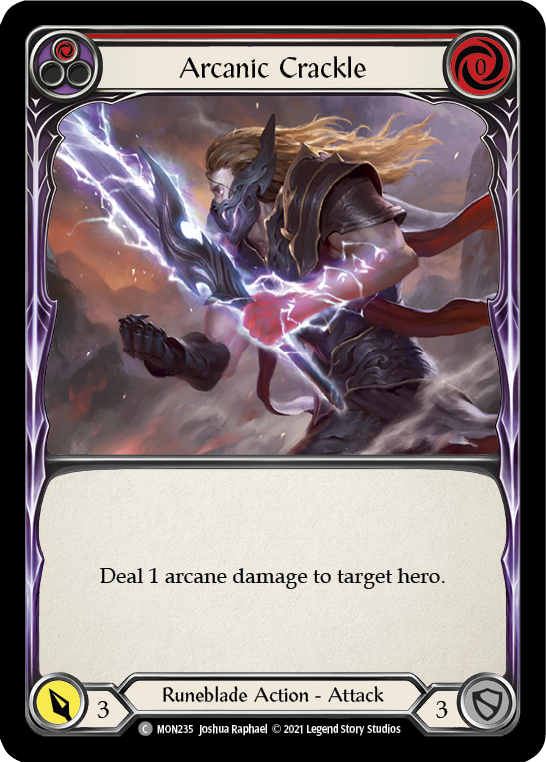 Arcanic Crackle (Red) [MON235] 1st Edition Normal | Magic Magpie