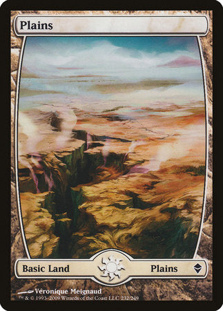 Plains (232) - Full Art [Zendikar] | Magic Magpie