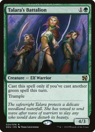 Talara's Battalion [Duel Decks: Elves vs. Inventors] | Magic Magpie