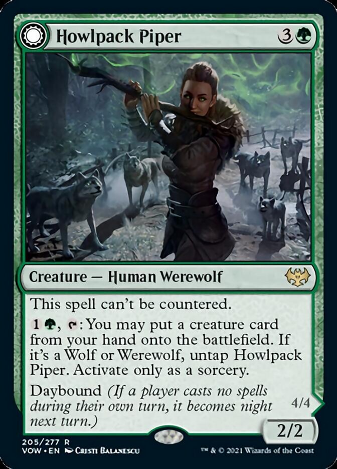 Howlpack Piper // Wildsong Howler [Innistrad: Crimson Vow] | Magic Magpie