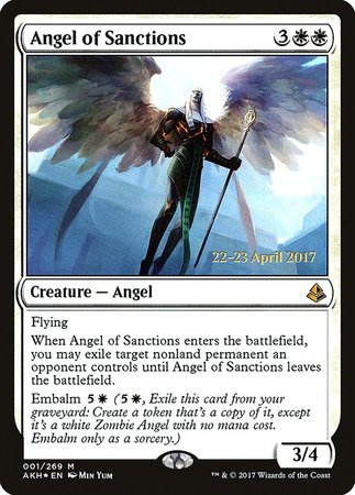 Angel of Sanctions [Amonkhet Promos] | Magic Magpie