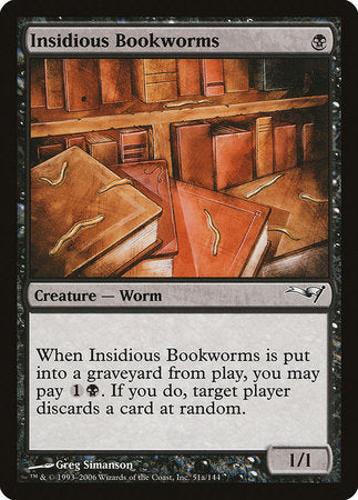 Insidious Bookworms (Version 2) [Coldsnap Theme Decks] | Magic Magpie