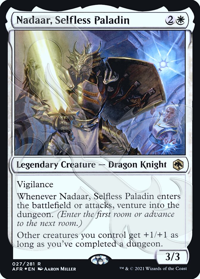 Nadaar, Selfless Paladin (Ampersand Promo) [Dungeons & Dragons: Adventures in the Forgotten Realms Promos] | Magic Magpie