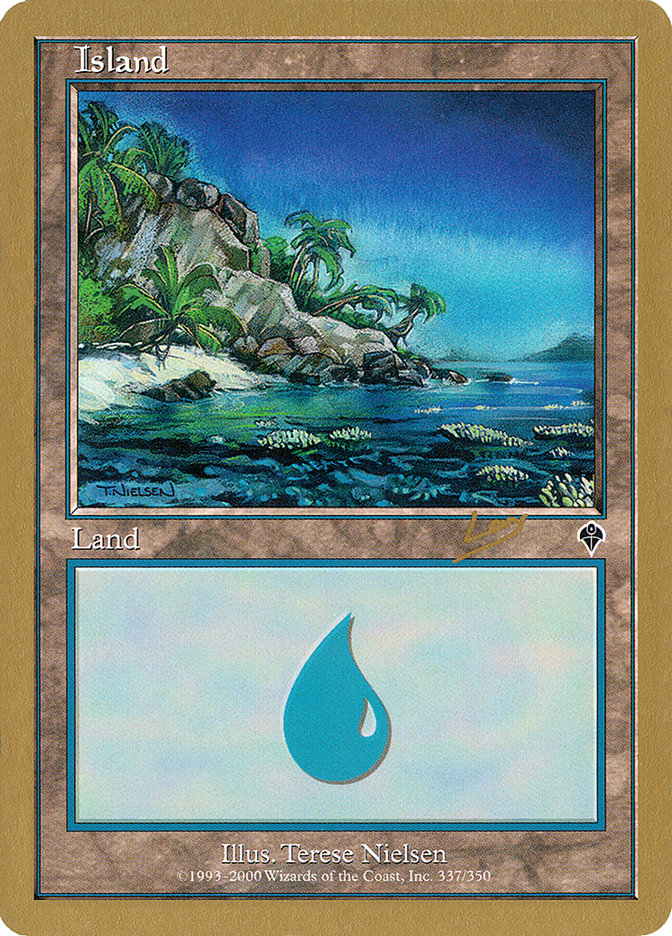 Island (rl337a) (Raphael Levy) [World Championship Decks 2002] | Magic Magpie