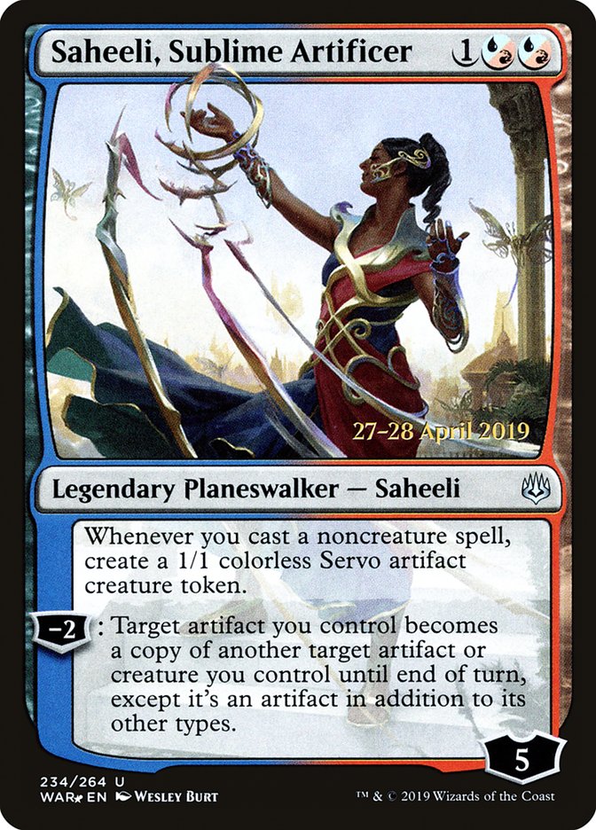 Saheeli, Sublime Artificer  [War of the Spark Prerelease Promos] | Magic Magpie