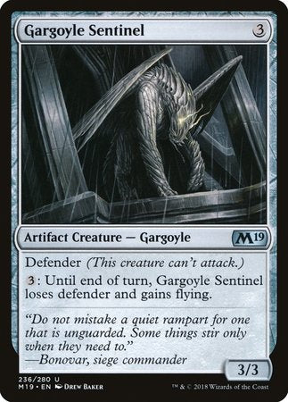 Gargoyle Sentinel [Core Set 2019] | Magic Magpie
