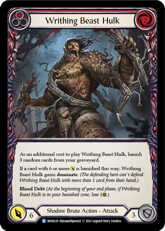 Writhing Beast Hulk (Red) [MON129] 1st Edition Normal | Magic Magpie