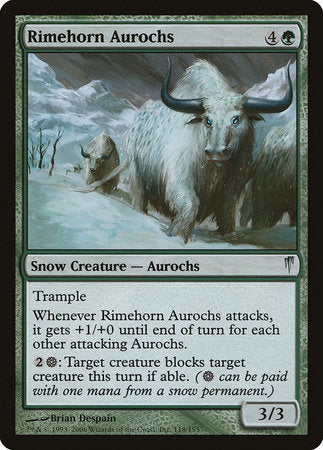 Rimehorn Aurochs [Coldsnap] | Magic Magpie