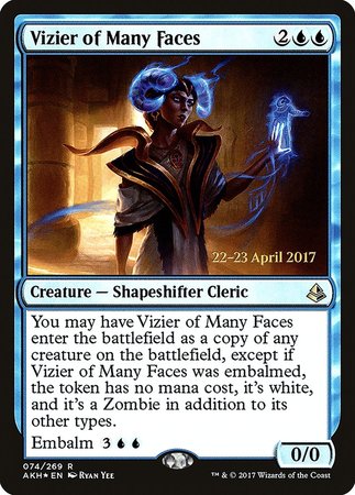 Vizier of Many Faces [Amonkhet Promos] | Magic Magpie