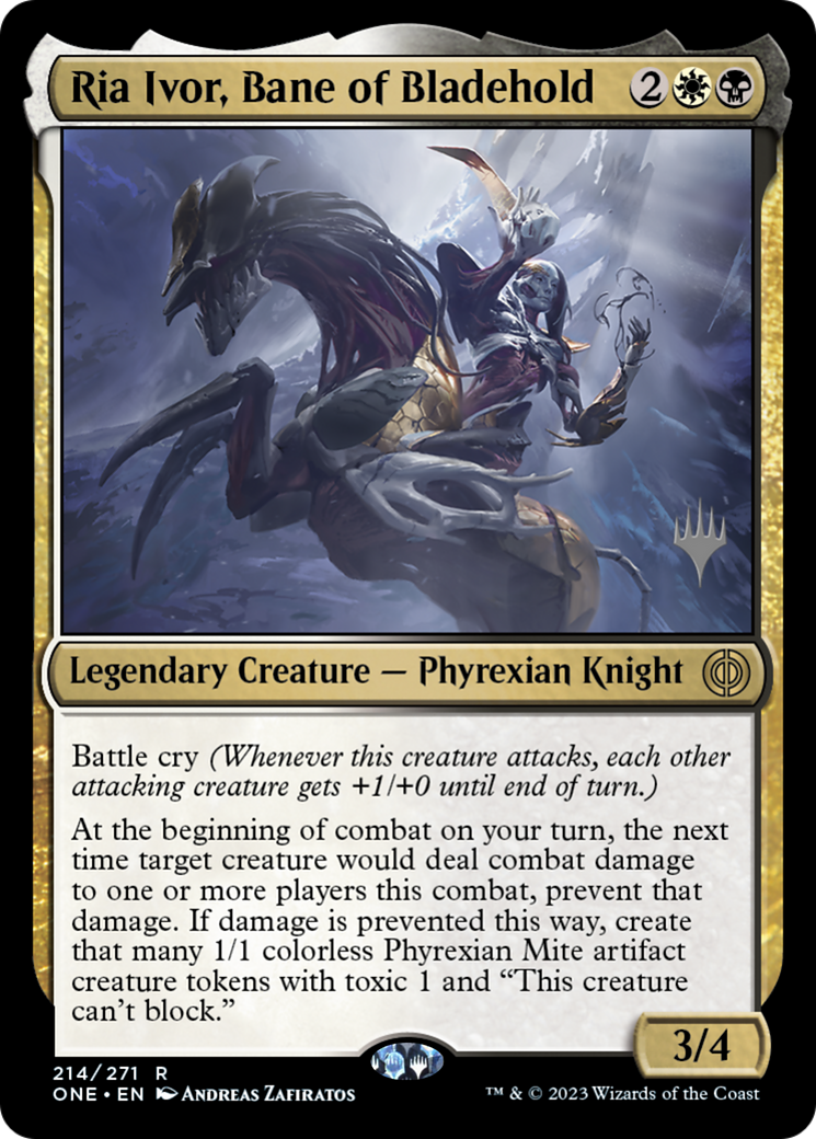 Ria Ivor, Bane of Bladehold (Promo Pack) [Phyrexia: All Will Be One Promos] | Magic Magpie