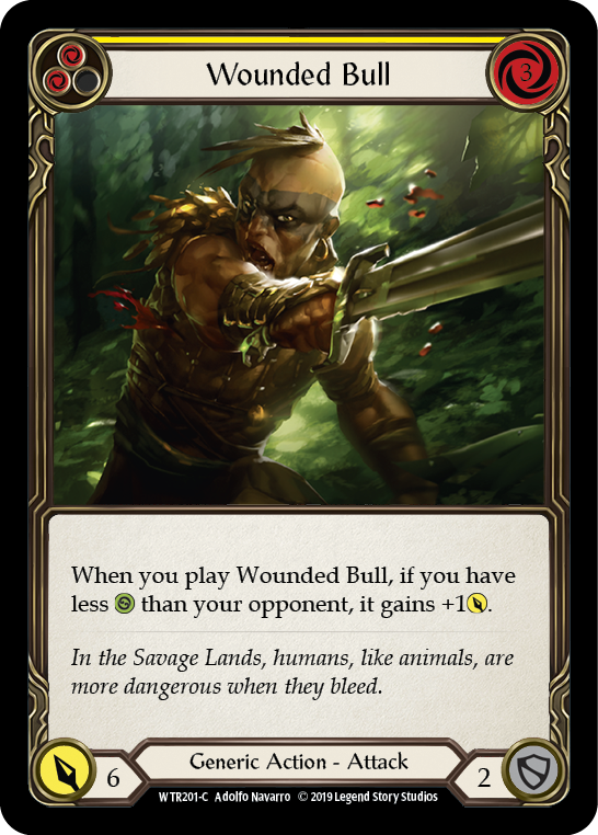 Wounded Bull (Yellow) [WTR201-C] Alpha Print Normal | Magic Magpie