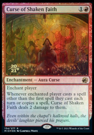 Curse of Shaken Faith [Innistrad: Midnight Hunt Prerelease Promos] | Magic Magpie