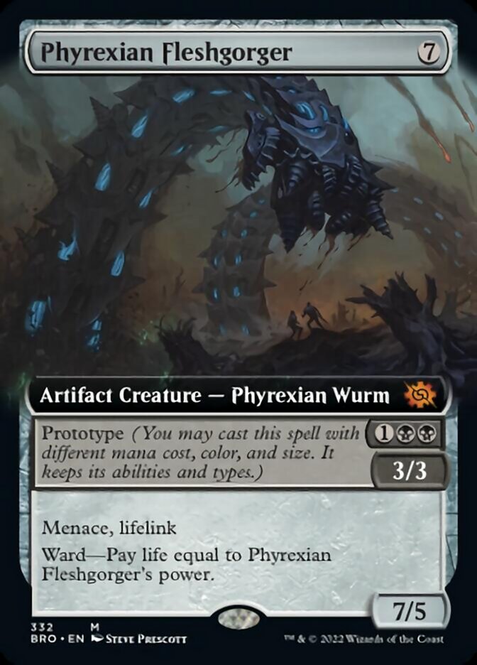 Phyrexian Fleshgorger (Extended Art) [The Brothers' War] | Magic Magpie