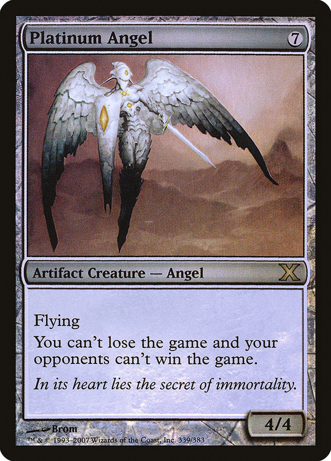 Platinum Angel (Premium Foil) [Tenth Edition] | Magic Magpie