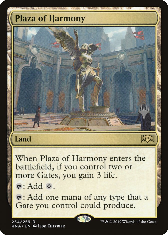 Plaza of Harmony (Promo Pack) [Ravnica Allegiance Promos] | Magic Magpie