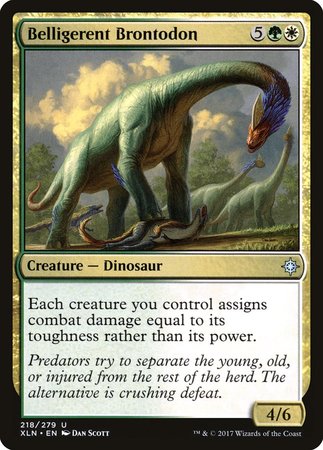 Belligerent Brontodon [Ixalan] | Magic Magpie
