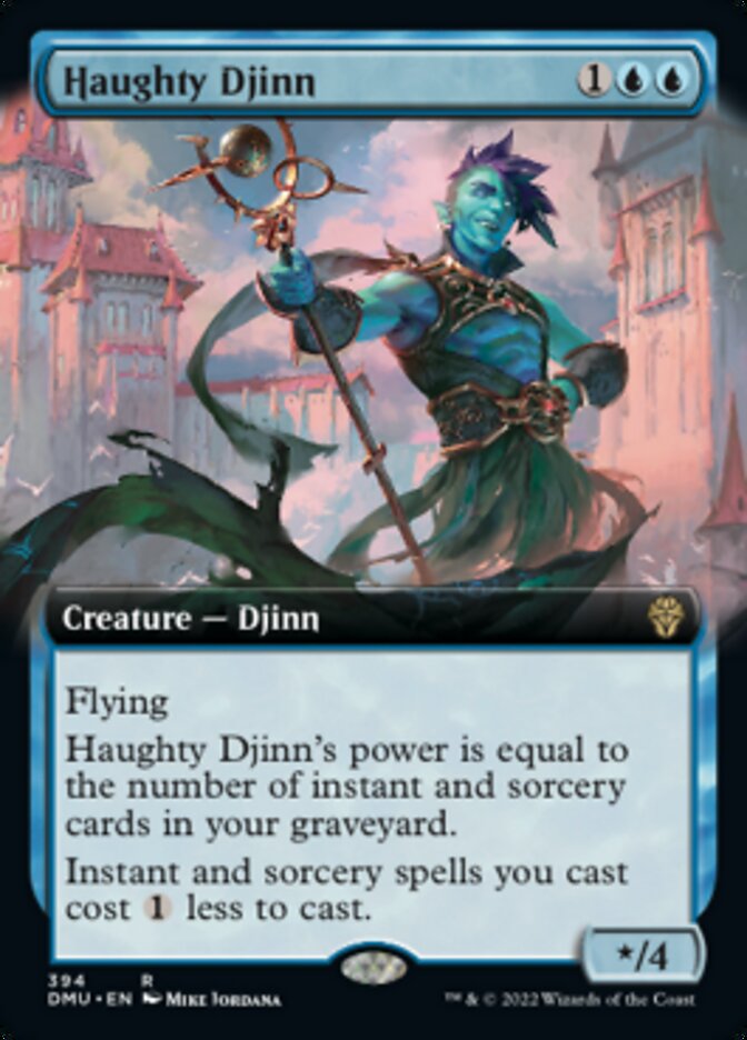 Haughty Djinn (Extended Art) [Dominaria United] | Magic Magpie