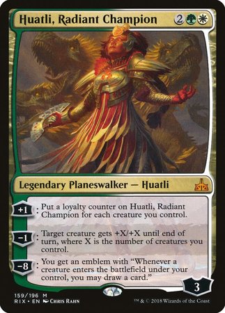 Huatli, Radiant Champion [Rivals of Ixalan] | Magic Magpie