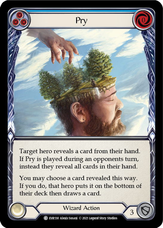 Pry (Blue) [EVR130] (Everfest)  1st Edition Rainbow Foil | Magic Magpie
