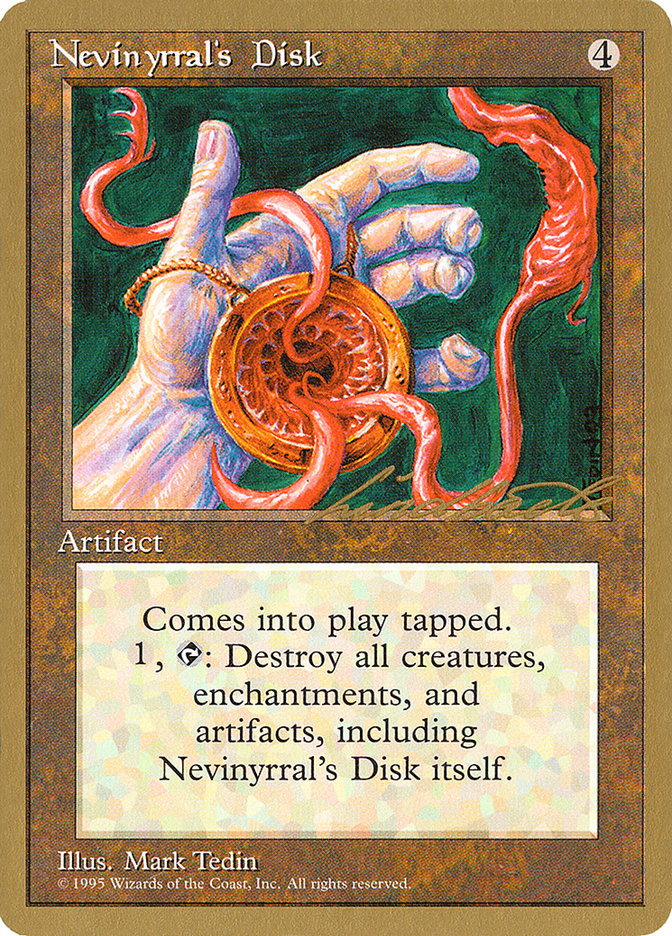 Nevinyrral's Disk (Leon Lindback) [Pro Tour Collector Set] | Magic Magpie