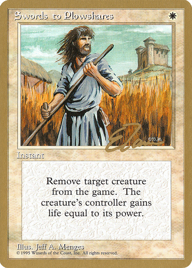 Swords to Plowshares (Eric Tam) [Pro Tour Collector Set] | Magic Magpie