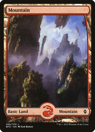 Mountain (266) - Full Art [Battle for Zendikar] | Magic Magpie