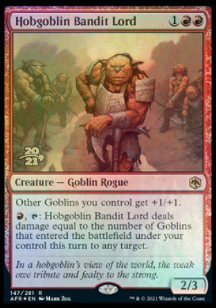 Hobgoblin Bandit Lord [Dungeons & Dragons: Adventures in the Forgotten Realms Prerelease Promos] | Magic Magpie