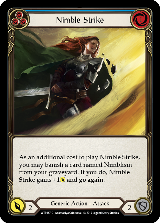 Nimble Strike (Blue) [WTR187-C] Alpha Print Normal | Magic Magpie