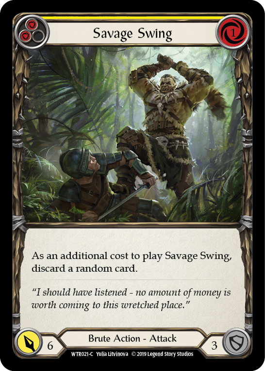 Savage Swing (Yellow) [WTR021-C] Alpha Print Normal | Magic Magpie