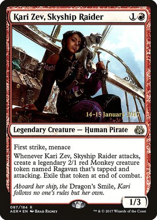 Kari Zev, Skyship Raider [Aether Revolt Promos] | Magic Magpie