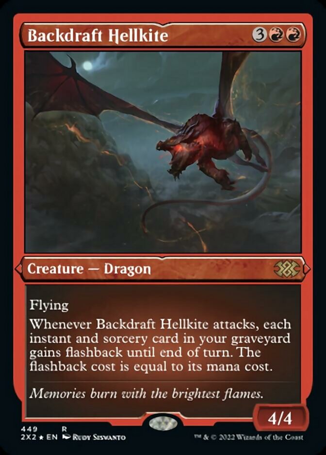 Backdraft Hellkite (Foil Etched) [Double Masters 2022] | Magic Magpie