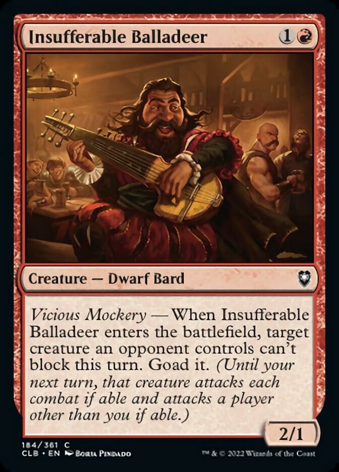 Insufferable Balladeer [Commander Legends: Battle for Baldur's Gate] | Magic Magpie