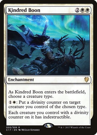 Kindred Boon [Commander 2017] | Magic Magpie