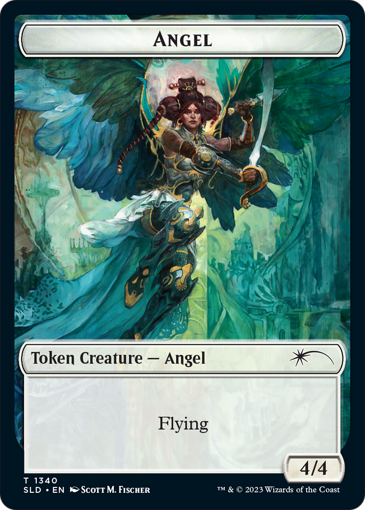 Angel (SLD) // Soldier (GRN) Double-Sided Token [Secret Lair: Angels Tokens] | Magic Magpie