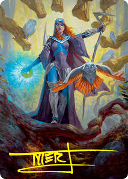 Kasmina, Enigma Sage Art Card (Gold-Stamped Signature) [Strixhaven: School of Mages Art Series] | Magic Magpie