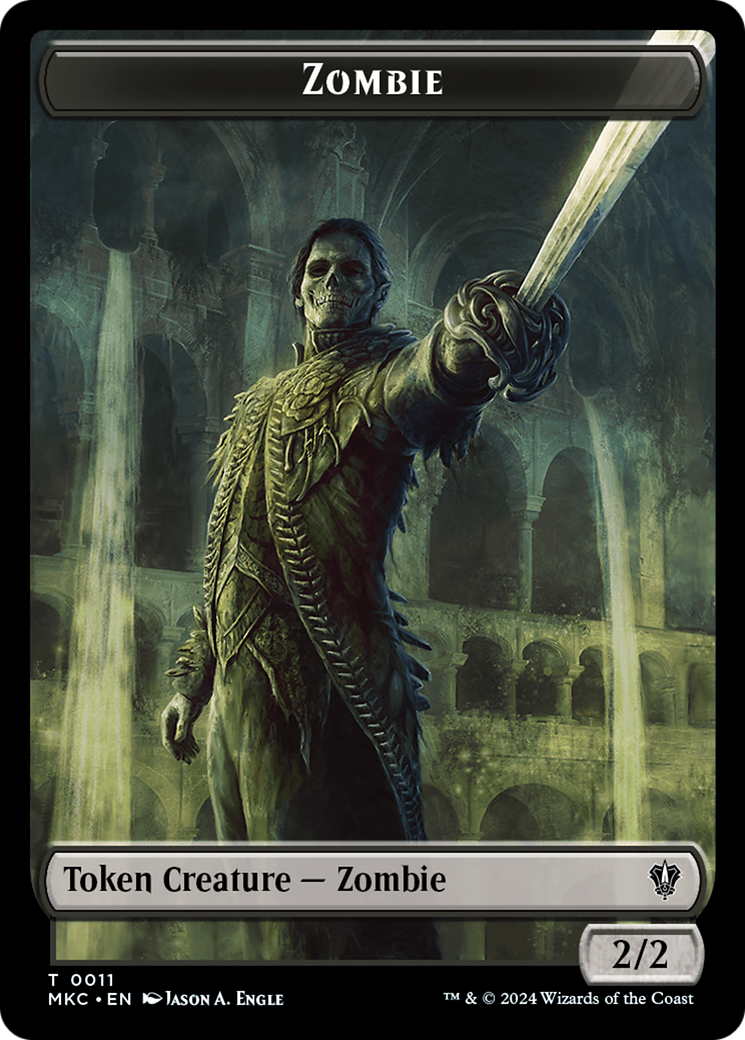 Copy // Zombie Double-Sided Token [Murders at Karlov Manor Commander Tokens] | Magic Magpie