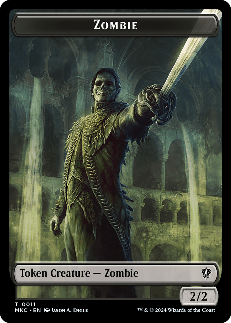 City's Blessing // Zombie Double-Sided Token [Murders at Karlov Manor Commander Tokens] | Magic Magpie