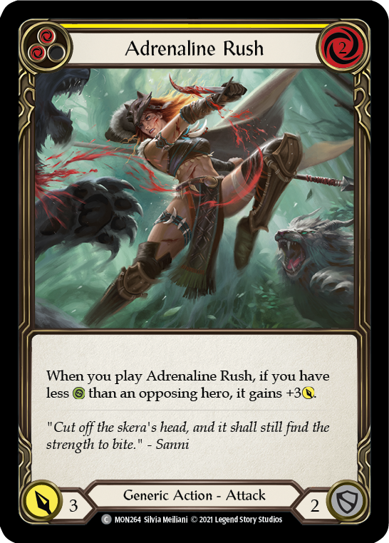 Adrenaline Rush (Yellow) [MON264] 1st Edition Normal | Magic Magpie