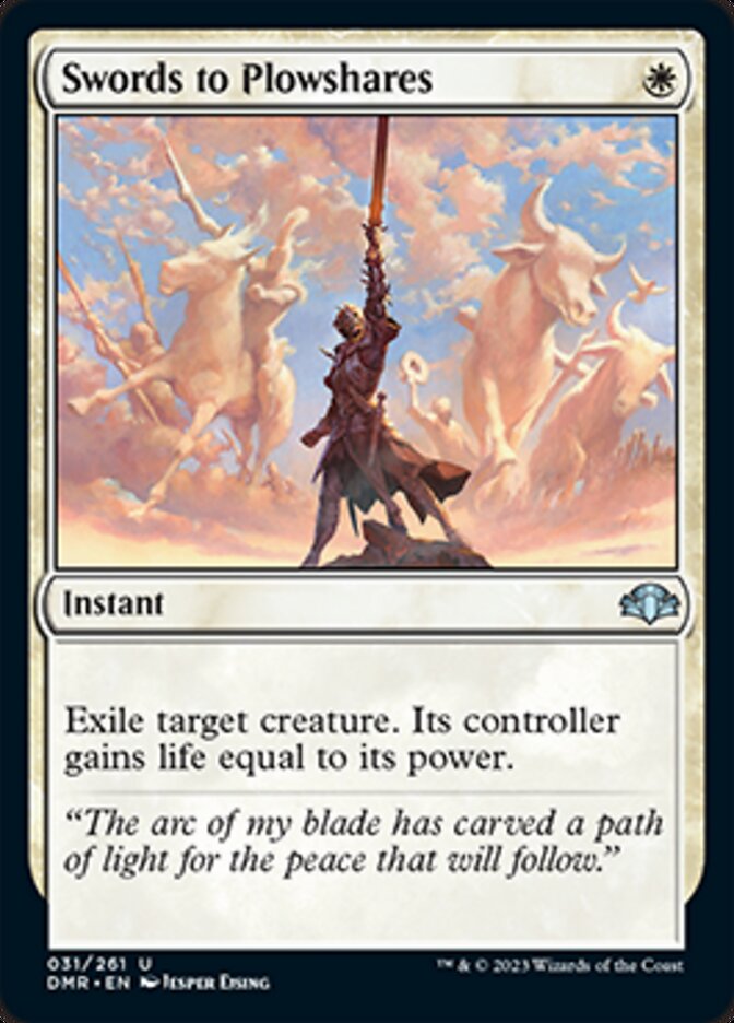 Swords to Plowshares [Dominaria Remastered] | Magic Magpie