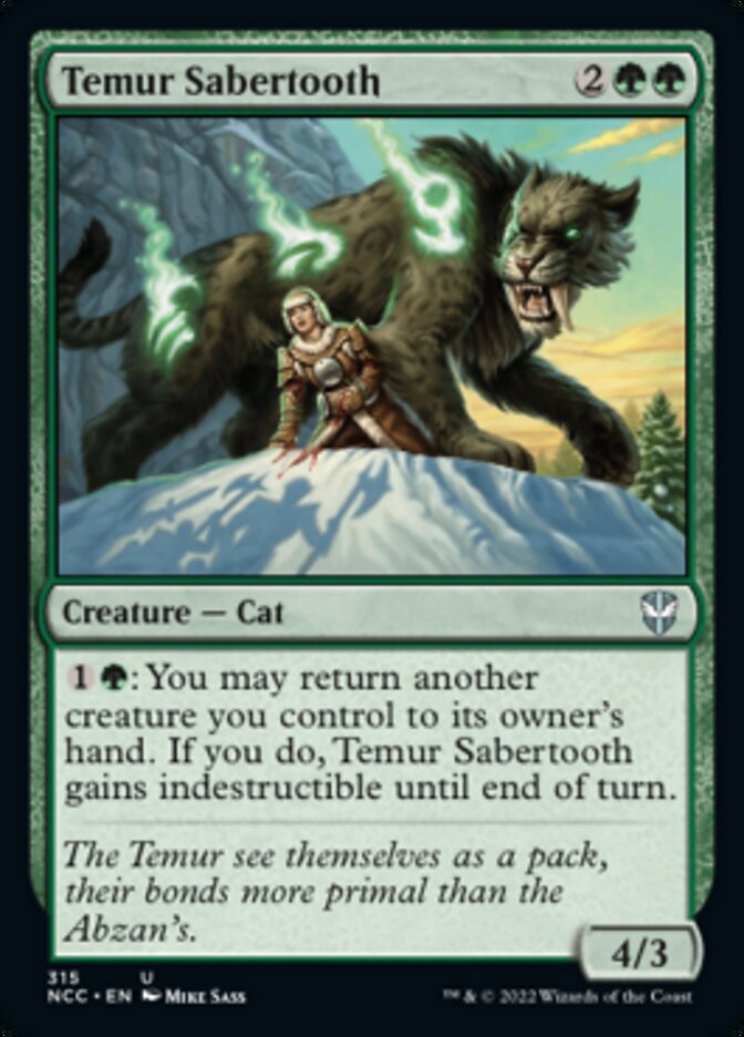 Temur Sabertooth [Streets of New Capenna Commander] | Magic Magpie