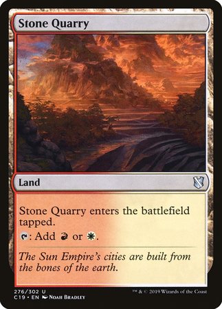 Stone Quarry [Commander 2019] | Magic Magpie