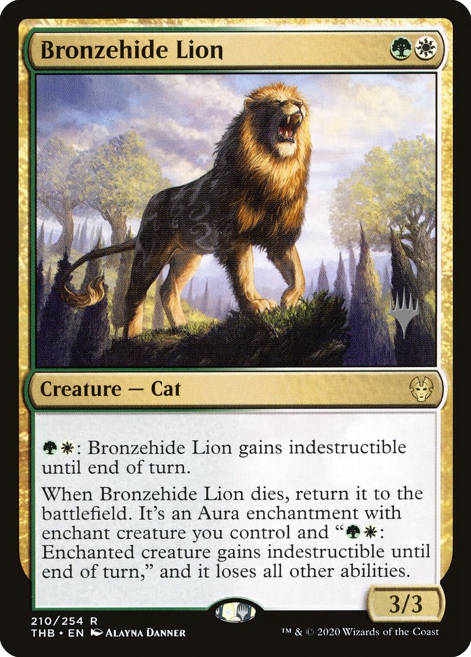 Bronzehide Lion (Promo Pack) [Theros Beyond Death Promos] | Magic Magpie