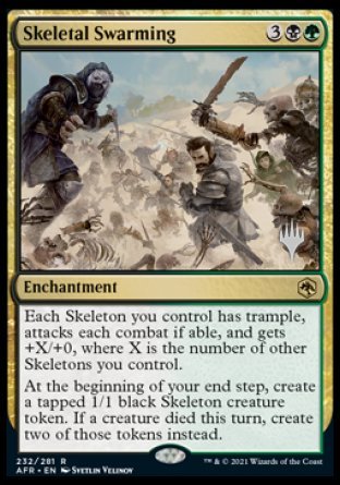 Skeletal Swarming (Promo Pack) [Dungeons & Dragons: Adventures in the Forgotten Realms Promos] | Magic Magpie