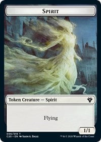 Spirit // Treasure Double-sided Token [Commander 2020 Tokens] | Magic Magpie