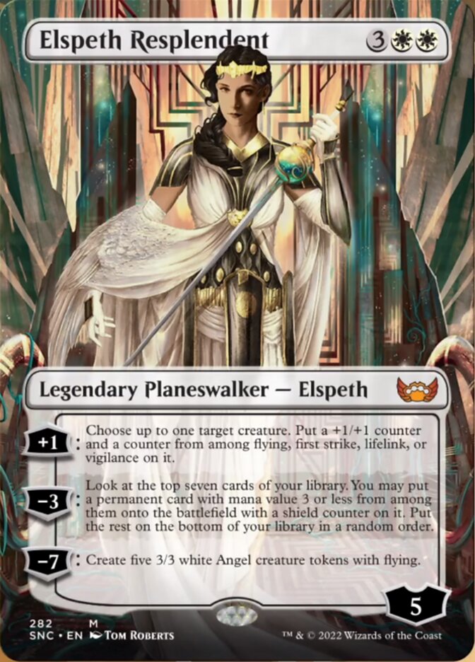 Elspeth Resplendent (Borderless) [Streets of New Capenna] | Magic Magpie